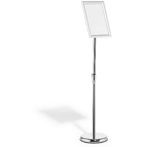 Espositore con cornice a scatto - alluminio - da pavimento - A4 - Durable